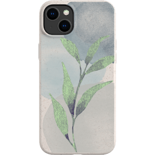Stepping Green Phone Case Watercolor Green Leaves Bio Case