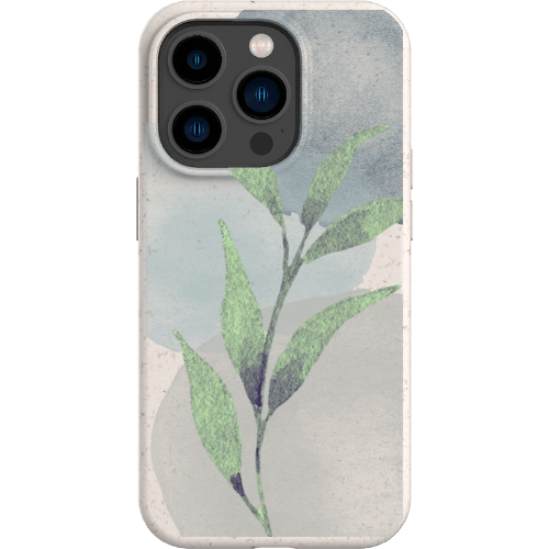 Stepping Green Phone Case Watercolor Green Leaves Bio Case