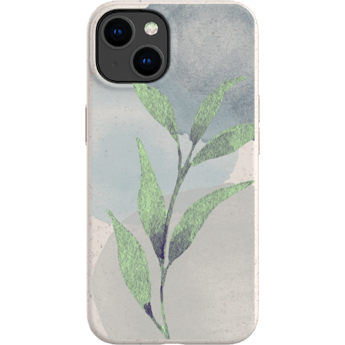 Stepping Green Phone Case Watercolor Green Leaves Bio Case