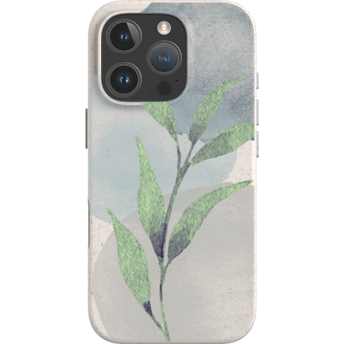 Stepping Green Phone Case Watercolor Green Leaves Bio Case