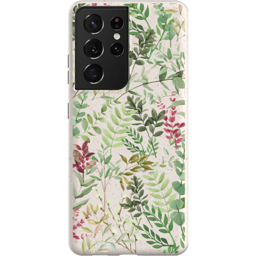 Stepping Green Phone Case Watercolor Green Leaves Bio Case