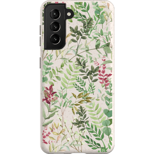 Stepping Green Phone Case Watercolor Green Leaves Bio Case