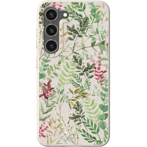 Stepping Green Phone Case Watercolor Green Leaves Bio Case