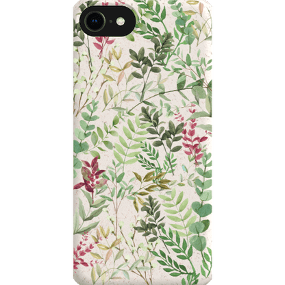 Stepping Green Phone Case Watercolor Green Leaves Bio Case