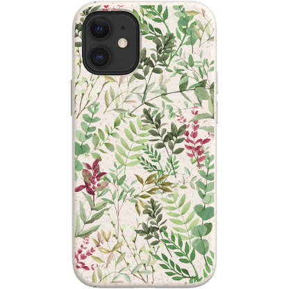Stepping Green Phone Case Watercolor Green Leaves Bio Case
