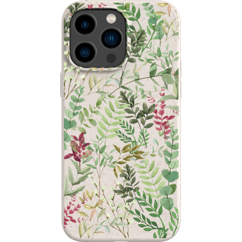 Stepping Green Phone Case Watercolor Green Leaves Bio Case