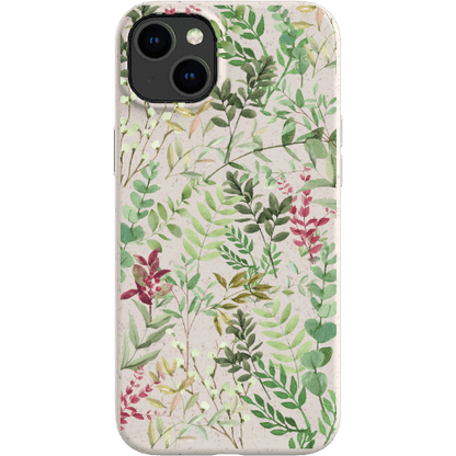 Stepping Green Phone Case Watercolor Green Leaves Bio Case