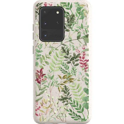 Stepping Green Phone Case Watercolor Green Leaves Bio Case