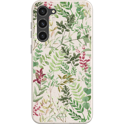 Stepping Green Phone Case Watercolor Green Leaves Bio Case