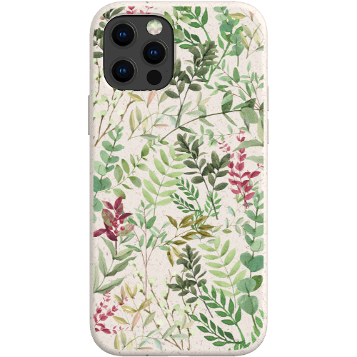 Stepping Green Phone Case Watercolor Green Leaves Bio Case