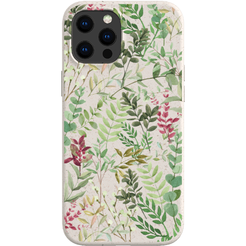 Stepping Green Phone Case Watercolor Green Leaves Bio Case