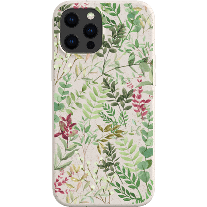 Stepping Green Phone Case Watercolor Green Leaves Bio Case