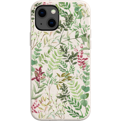 Stepping Green Phone Case Watercolor Green Leaves Bio Case
