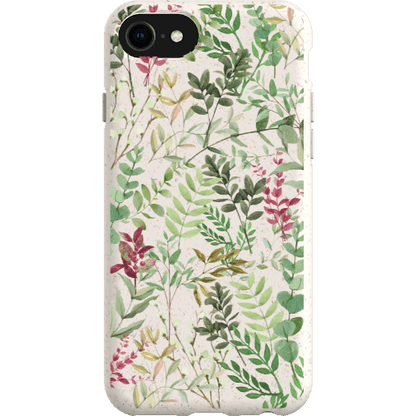 Stepping Green Phone Case Watercolor Green Leaves Bio Case
