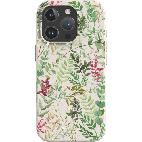 Stepping Green Phone Case Watercolor Green Leaves Bio Case