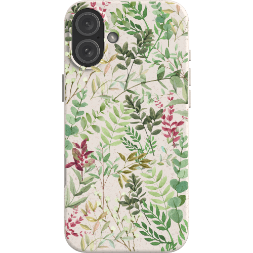 Stepping Green Phone Case Watercolor Green Leaves Bio Case