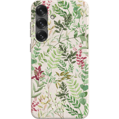 Stepping Green Phone Case Watercolor Green Leaves Bio Case
