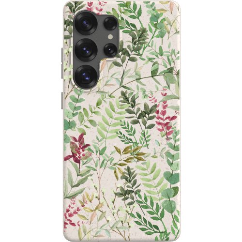 Stepping Green Phone Case Watercolor Green Leaves Bio Case