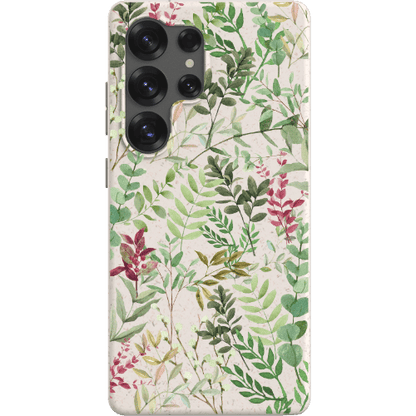 Stepping Green Phone Case Watercolor Green Leaves Bio Case