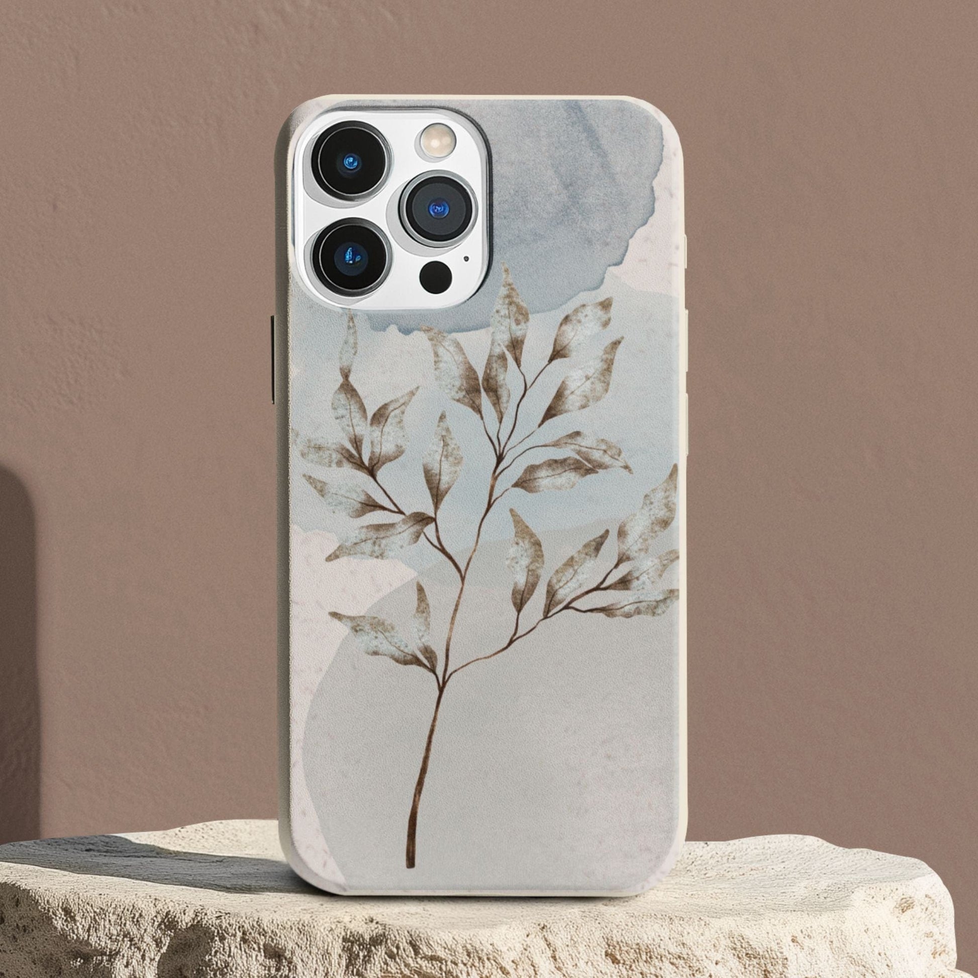 Stepping Green Phone Case Watercolor Leaves Blob Bio Case