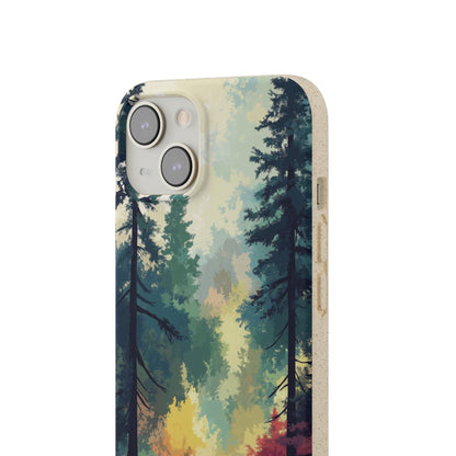 Stepping Green Phone Case Watercolor Mountain Trail Bio Case
