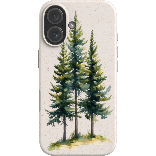 Stepping Green Phone Case Watercolor Stand Alone Pine Trees Bio Case