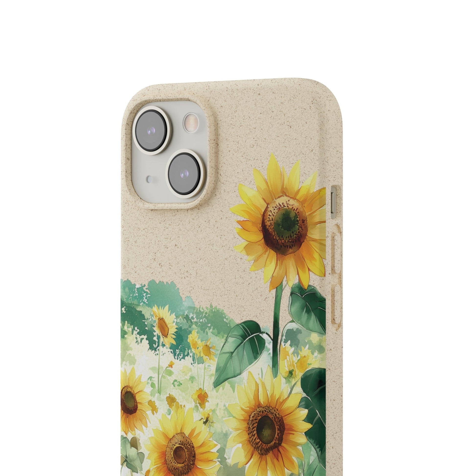 Stepping Green Phone Case Watercolor Sunflowers Bio Case