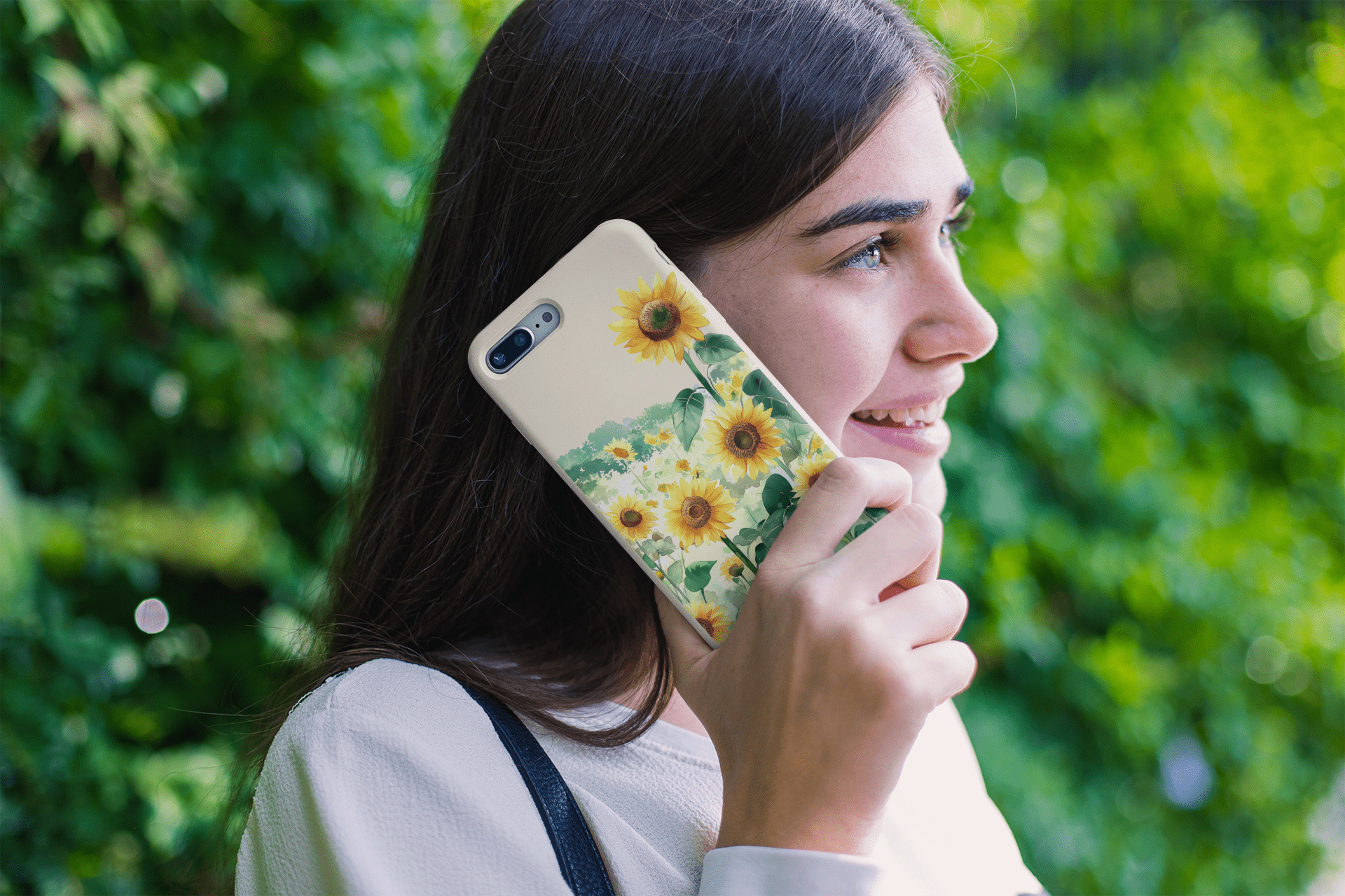 Stepping Green Phone Case Watercolor Sunflowers Bio Case
