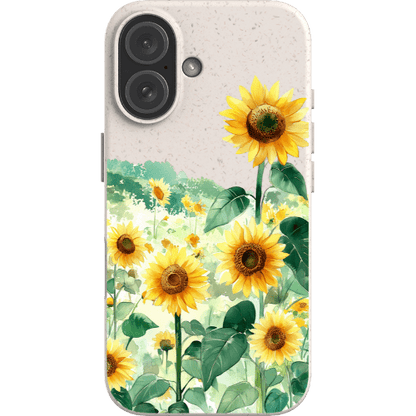 Stepping Green Phone Case Watercolor Sunflowers Bio Case