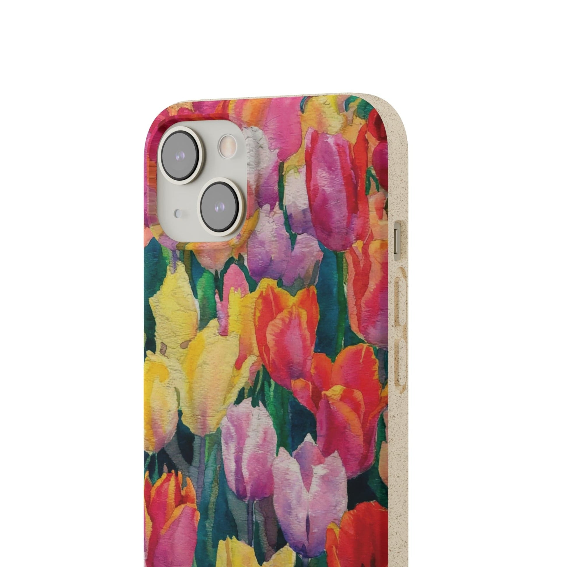 Stepping Green Phone Case Watercolor Tulip Bio Case