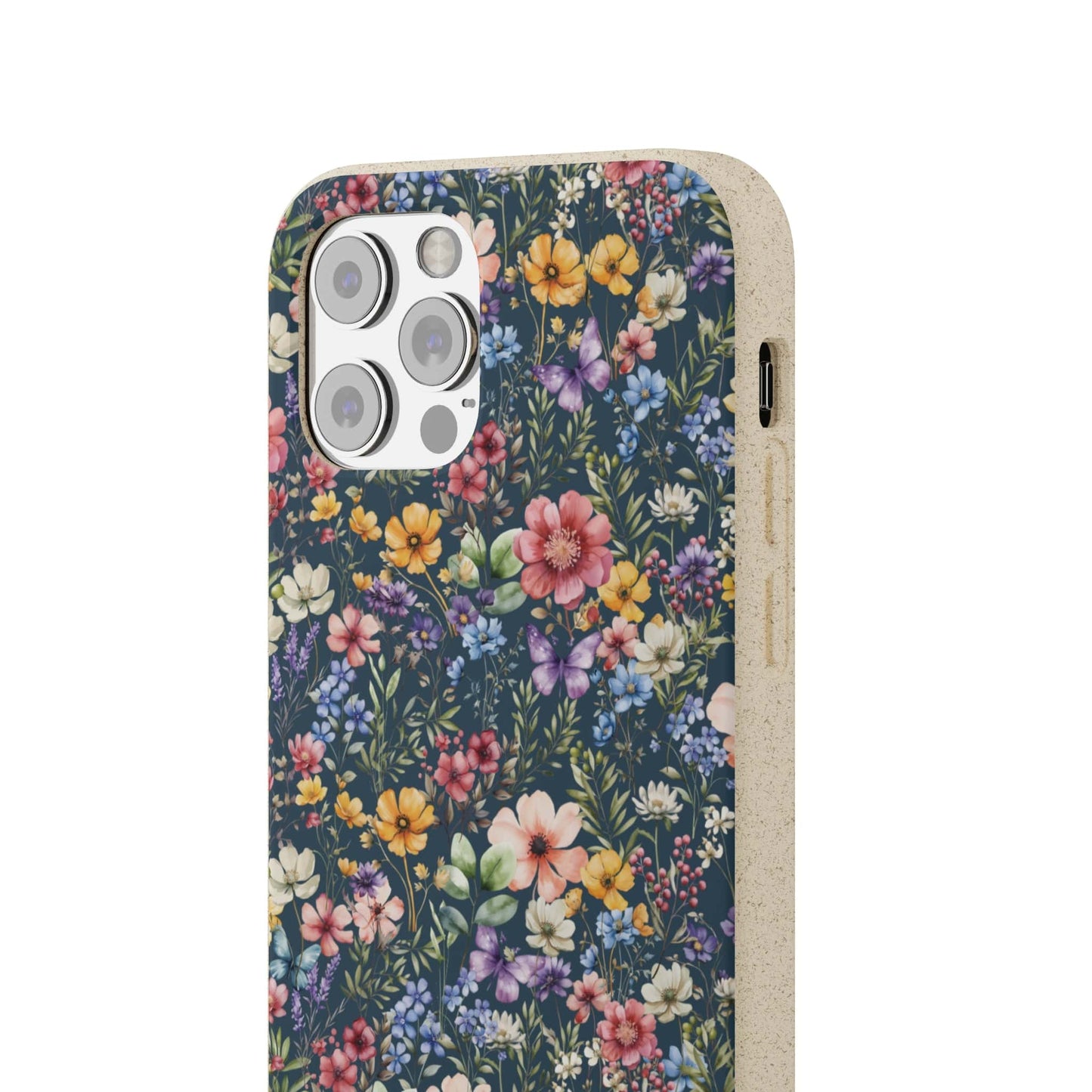 Stepping Green Phone Case Wildflowers on Blue Bio Case