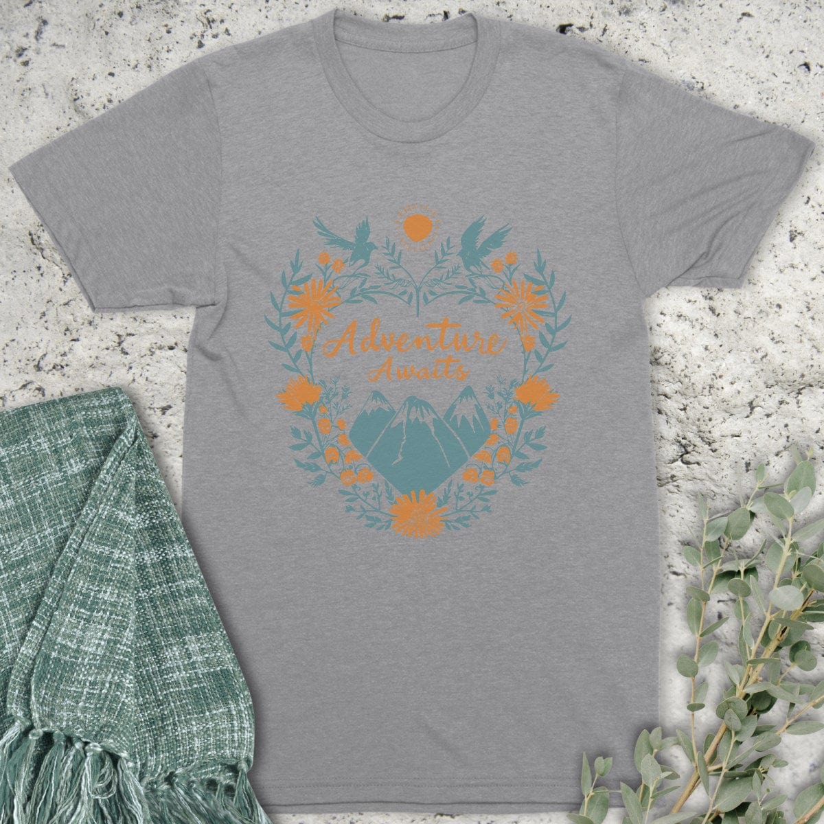 Stepping Green T-Shirt Adventure Awaits T-Shirt