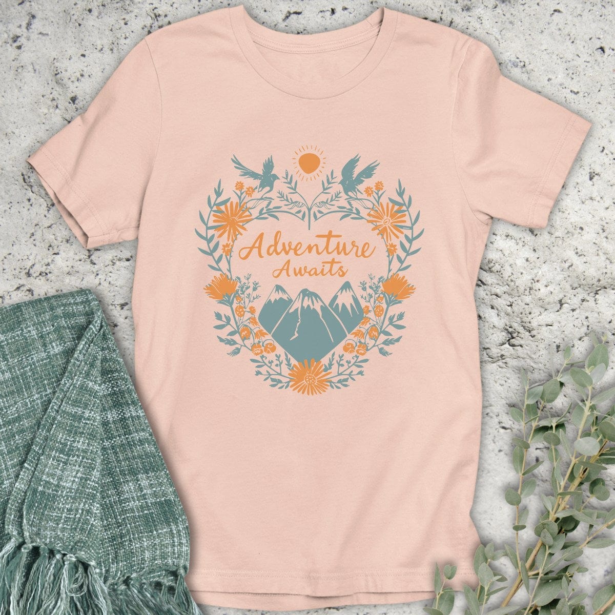 Stepping Green T-Shirt Adventure Awaits T-Shirt