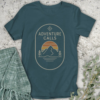 Stepping Green T-Shirt Adventure Calls Organic T-Shirt