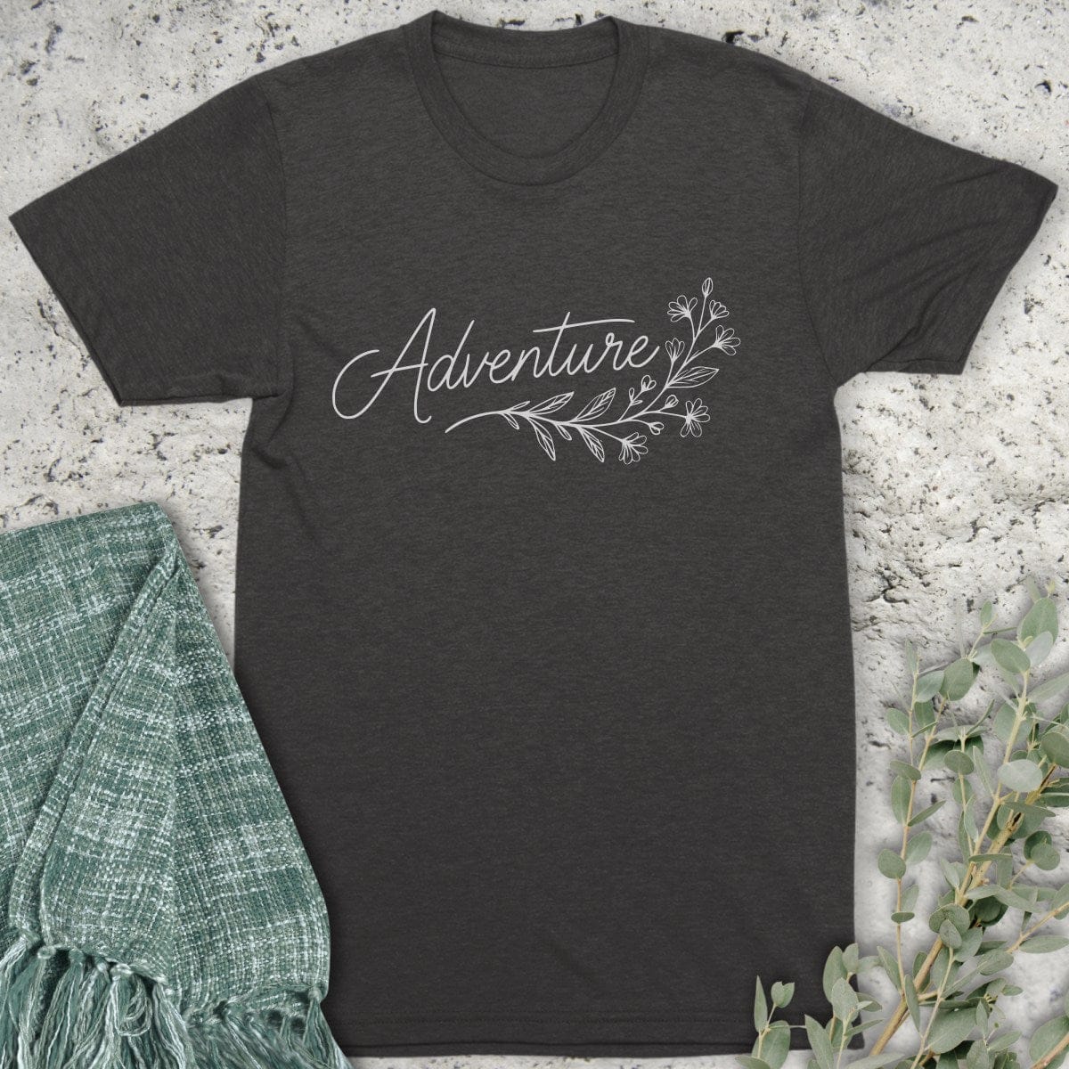 Stepping Green T-Shirt Adventure Floral Organic T-Shirt