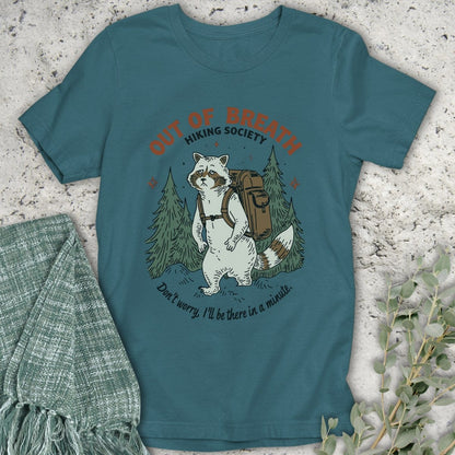 Stepping Green T-Shirt Albino Racoon Hiking Society T-Shirt