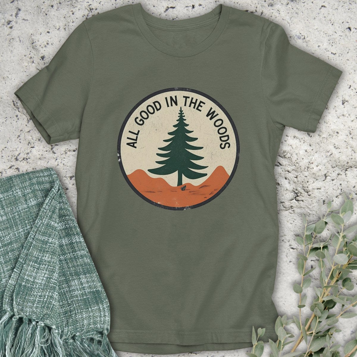 Stepping Green T-Shirt All Good Badge T-Shirt