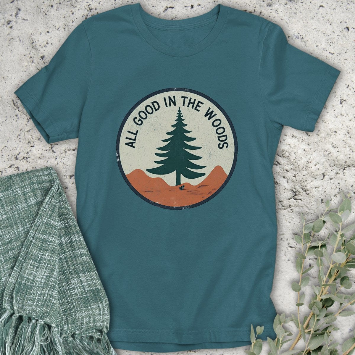 Stepping Green T-Shirt All Good Badge T-Shirt