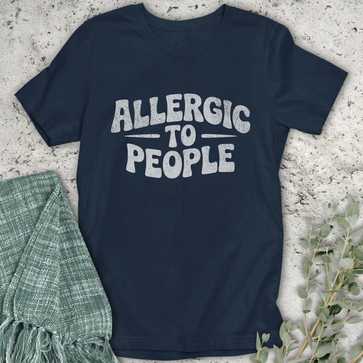 Stepping Green T-Shirt Allergic To People T-Shirt