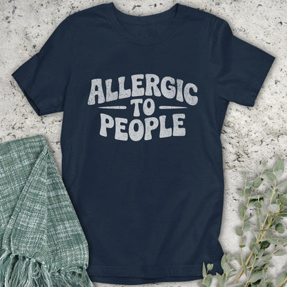 Stepping Green T-Shirt Allergic To People T-Shirt