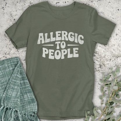 Stepping Green T-Shirt Allergic To People T-Shirt