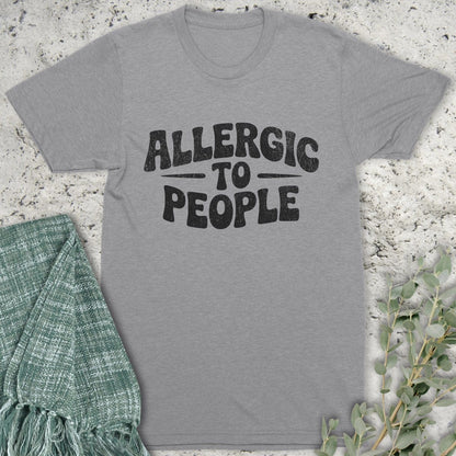 Stepping Green T-Shirt Allergic To People T-Shirt