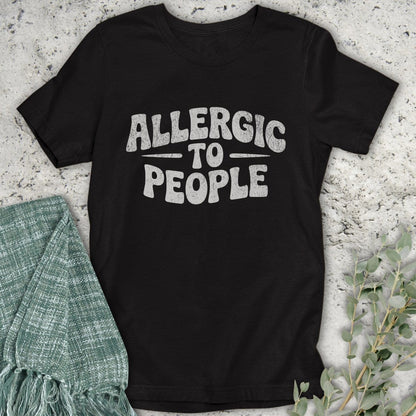 Stepping Green T-Shirt Allergic To People T-Shirt