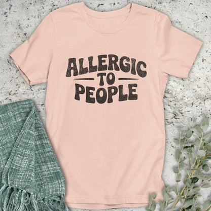 Stepping Green T-Shirt Allergic To People T-Shirt