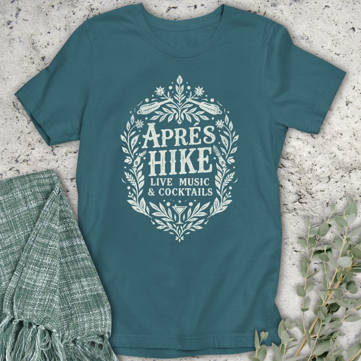 Stepping Green T-Shirt Après Hike Instrument T-Shirt