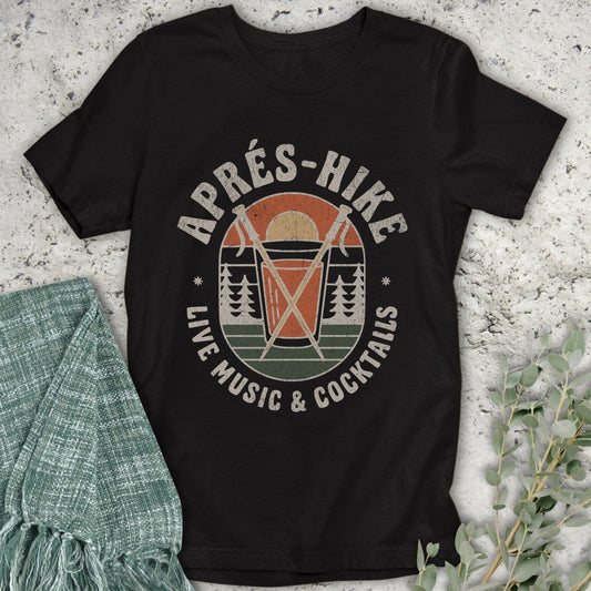 Stepping Green T-Shirt Après Hike Poles T-Shirt