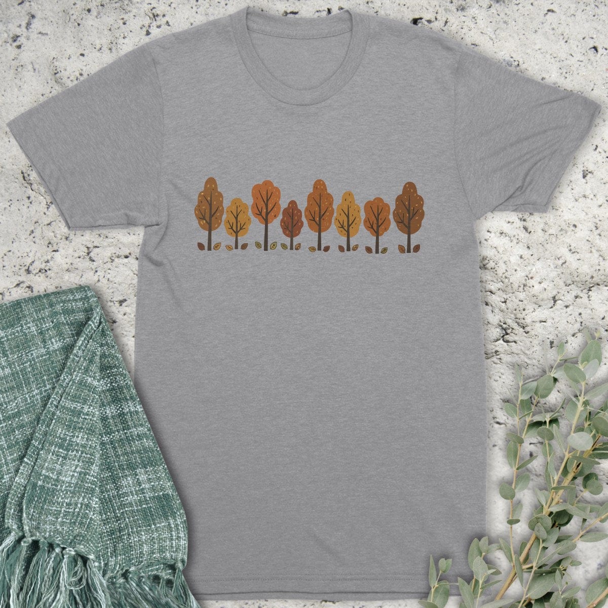 Stepping Green T-Shirt Autumn Trees Lineup T-Shirt