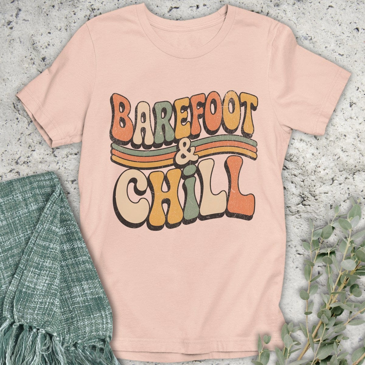 Stepping Green T-Shirt Barefoot & Chill T-Shirt