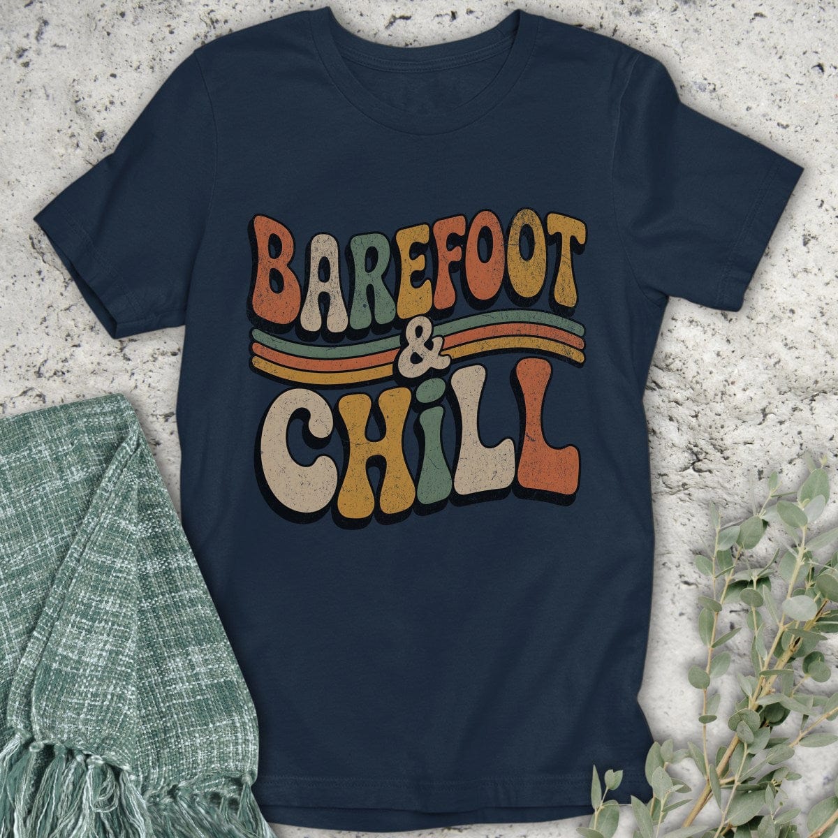 Stepping Green T-Shirt Barefoot & Chill T-Shirt