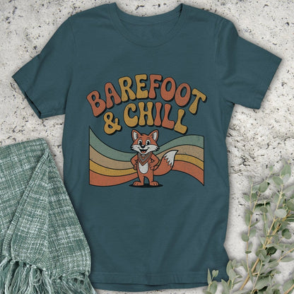 Stepping Green T-Shirt Barefoot Fox T-Shirt